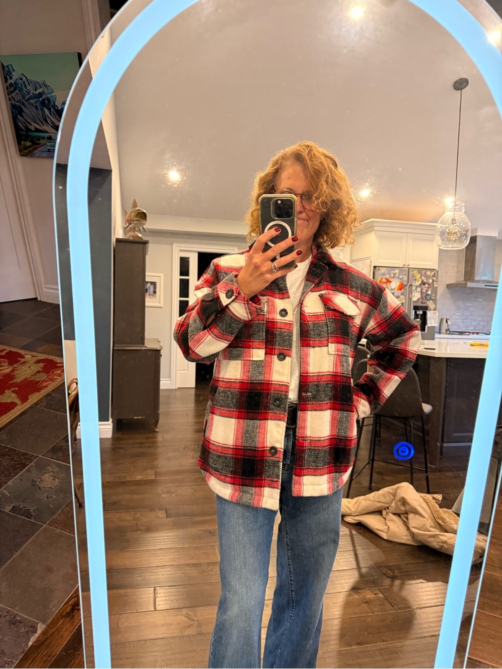 Garage Women’s Lined Jacket Plaid - M